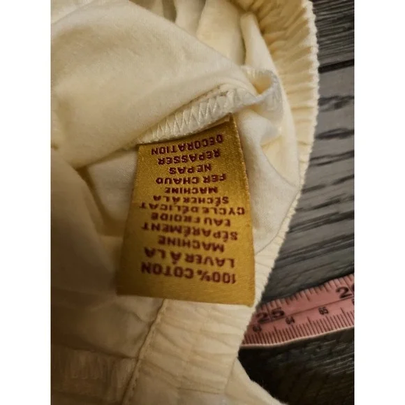 April Cornell Ivory Crochet Hem Pantaloons Pants Girls Size 2 Boho New With Tags - Picture 6 of 7